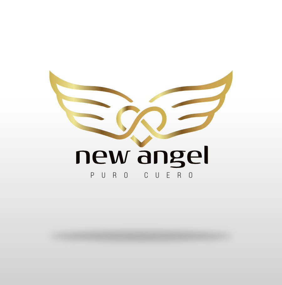 Diseño de Logotipo New Angel: Branding para Artículos de Puro Cuero | Artedinámico, diseño y re-diseño de logotipo, diseño de distintivos corporativos, diseño de símbolo corporativo, medellin colombia.