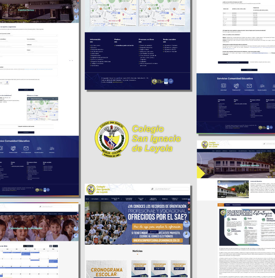Diseño Web para Colegio San Ignacio de Loyola: Educación y Servicios | Artedinámico, desarrollo web, diseño de páginas web, tiendas virtuales, administrador de contenidos, cms, Medellín, Colombia.