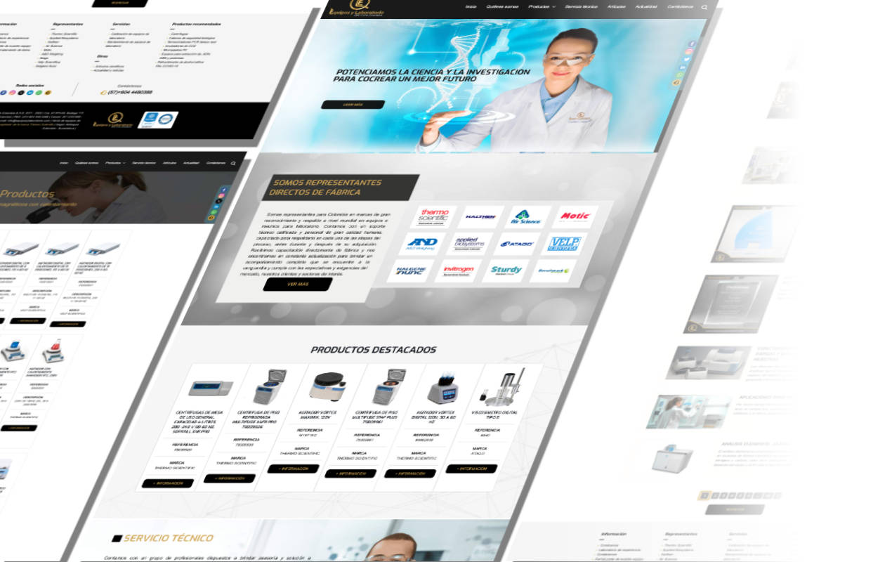 Portafolio /&nbsp;Diseño web&nbsp;/&nbsp;Equipos y Laboratorio