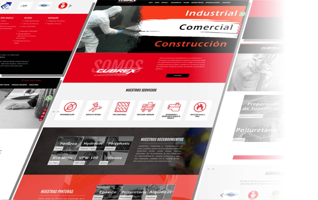 Portafolio /&nbsp;Diseño web&nbsp;/&nbsp;Cubrex