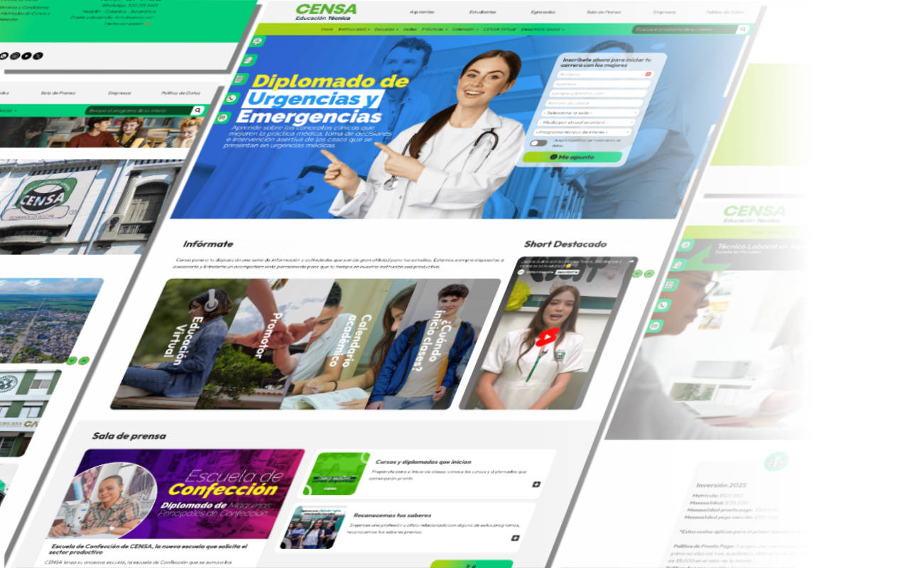 Portafolio /&nbsp;Diseño web&nbsp;/&nbsp;Censa - Educación Técnica