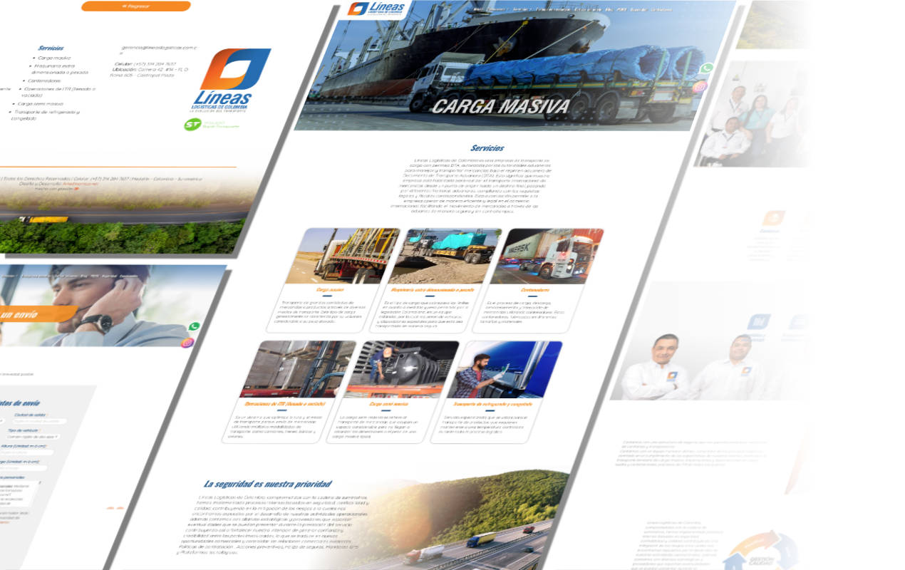 Portafolio /&nbsp;Diseño web&nbsp;/&nbsp;Líneas Logísticas