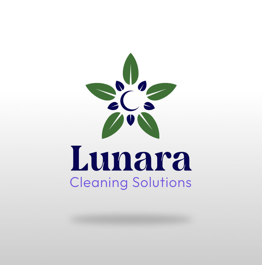 Diseño de Logotipo Lunara Cleaning: Identidad de Limpieza Ecológica | Artedinámico, diseño y re-diseño de logotipo, diseño de distintivos corporativos, diseño de símbolo corporativo, medellin colombia.