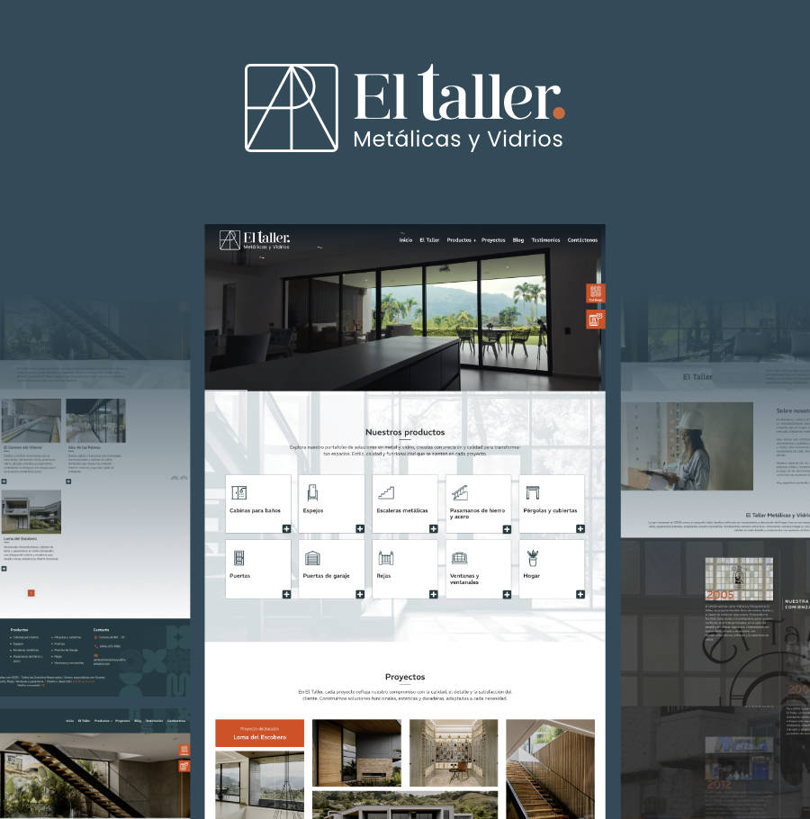 Metálicas y Vidrios El Taller - Web