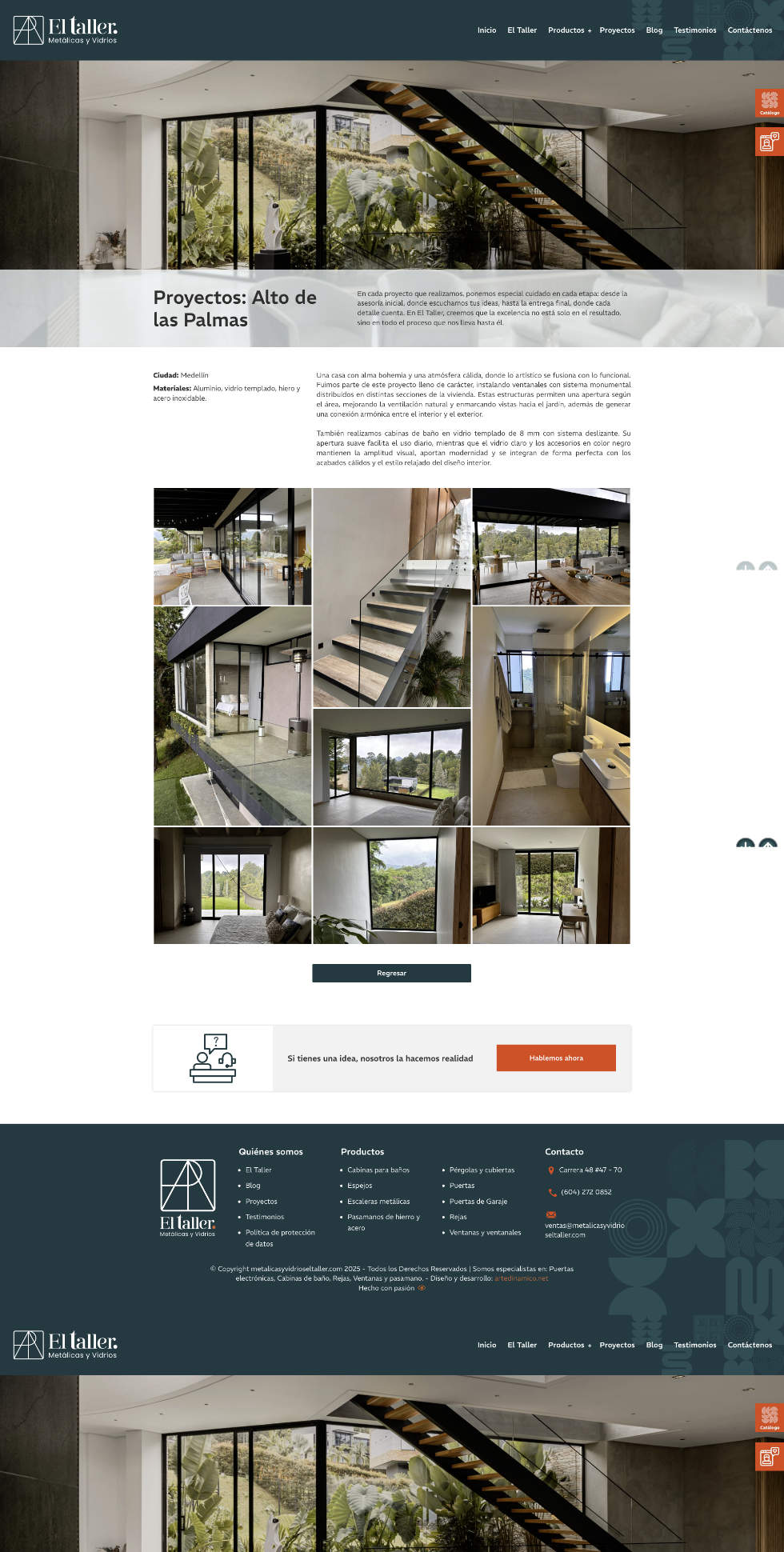 Metálicas y Vidrios El Taller - Web