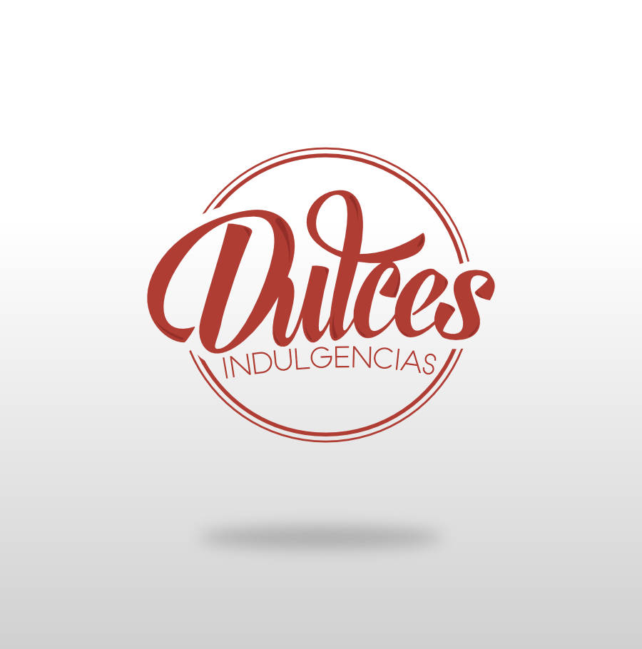 Diseño de Logotipo Dulces Indulgencias: Artedinámico, diseño y re-diseño de logotipo, diseño de distintivos corporativos, diseño de símbolo corporativo, medellin colombia.